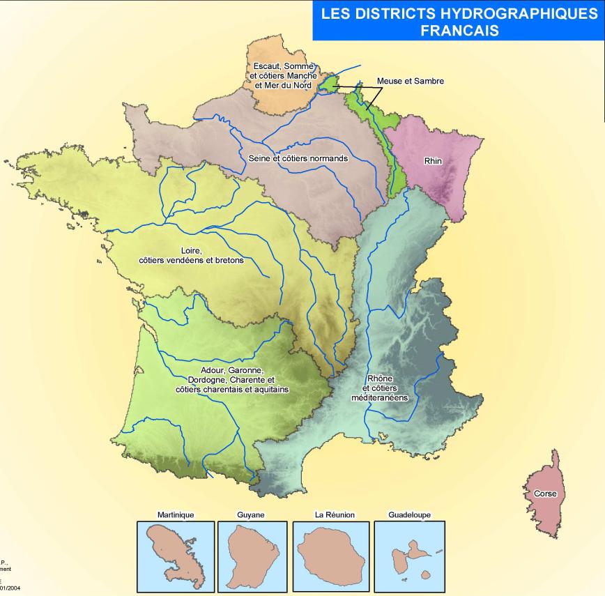 Bassins hydrographiques français