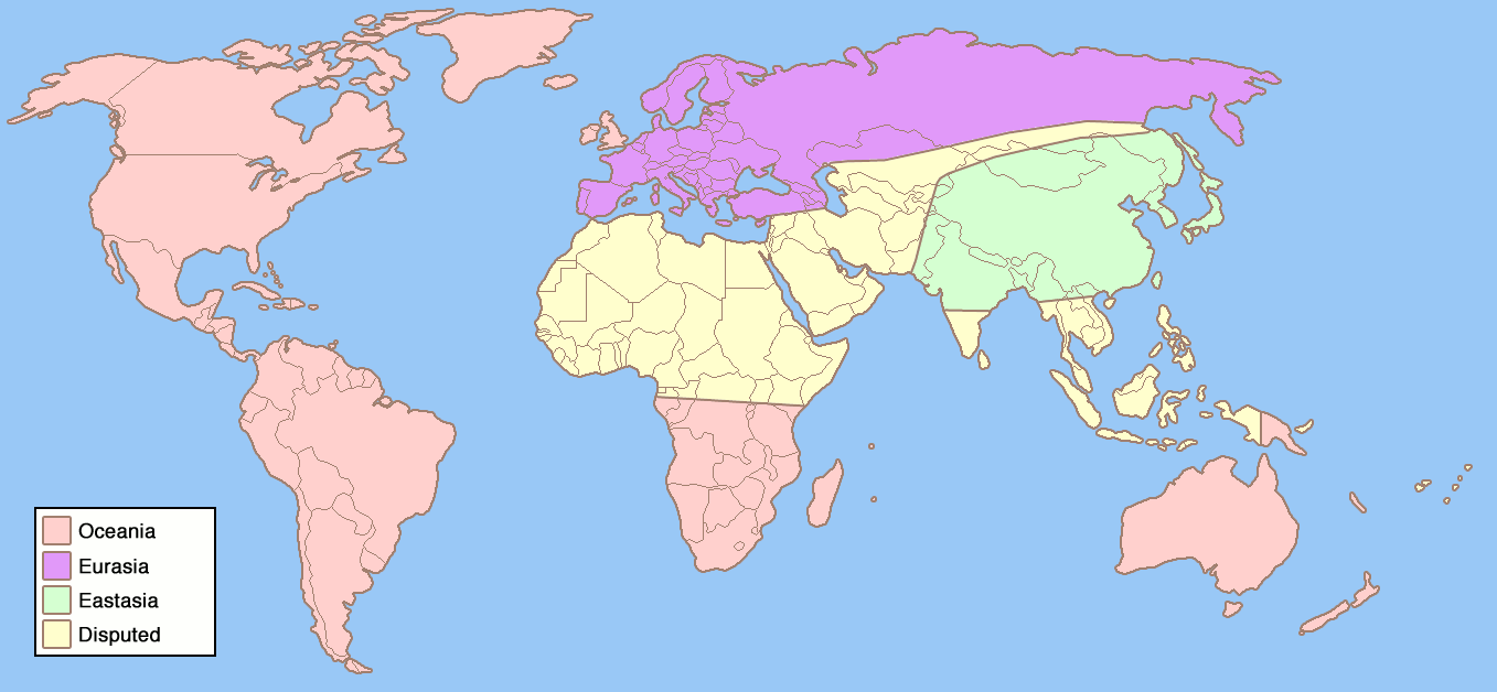 Oceania, Eastatisa et eurasia