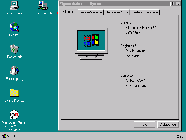 windows 95 screenshot 