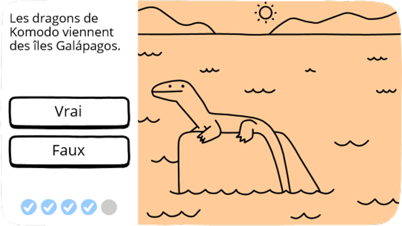 Les dragons de Komodo proviennent des Galapagos